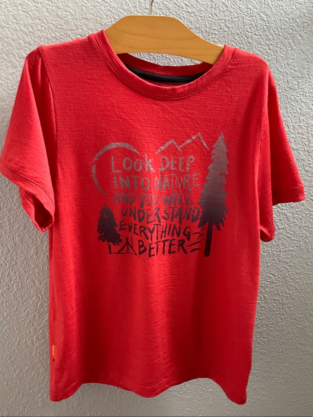 Icebreaker Red Kids Short-Sleeve Graphic Tee 8/10